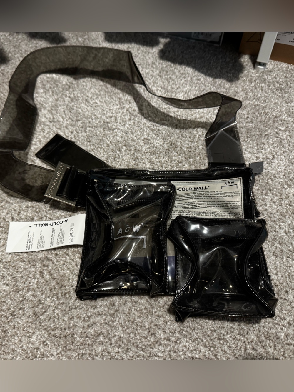 A-COLD-WALL* Transparent PVC Chest Rig - Picture 1 of 5